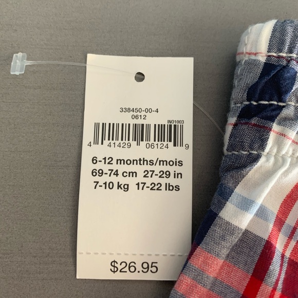 4/$20 Baby Gap Plaid, Pull-on Shorts - Picture 4 of 4